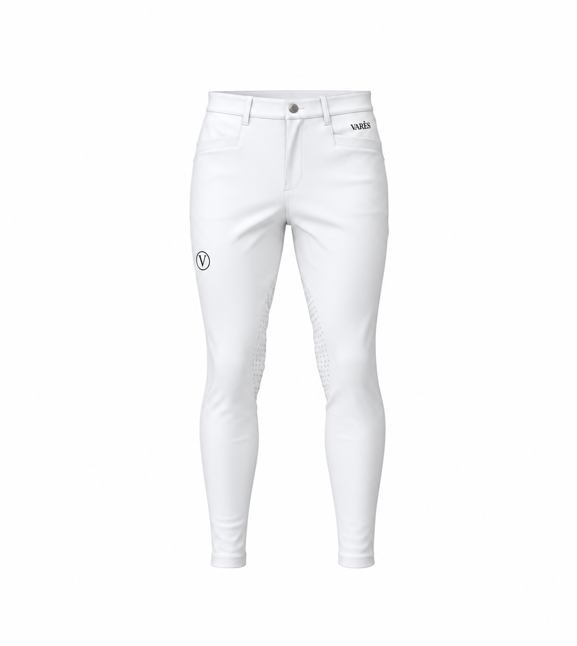 Varès Reithose Knie Grip white