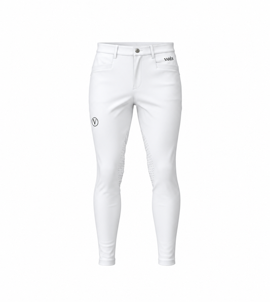 Varès Reithose Knie Grip white
