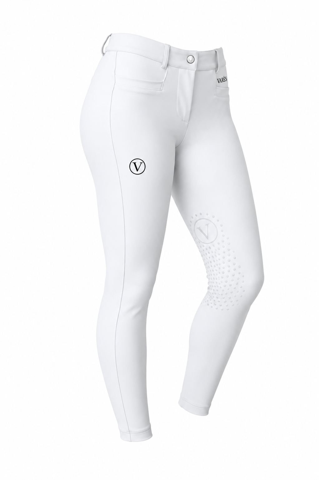 Varès Reithose Knie Grip white