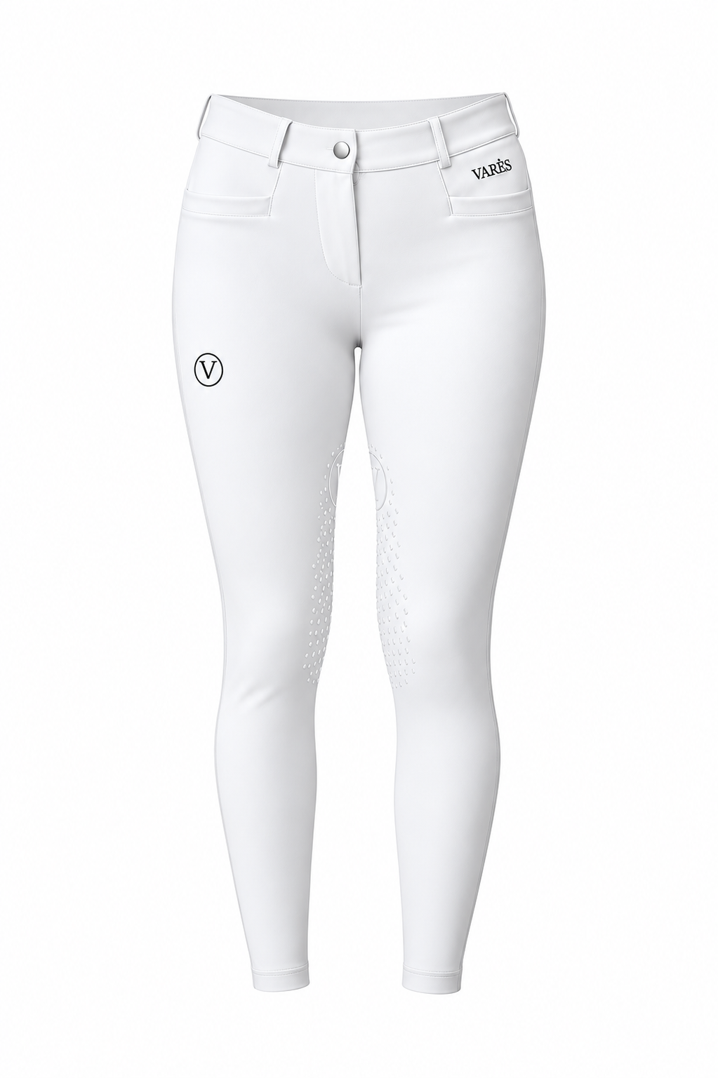 Varès Reithose Knie Grip white
