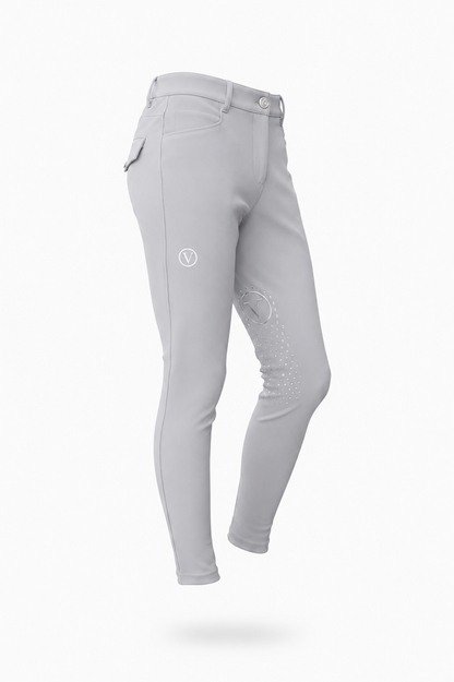 Varès Reithose Knie Grip grey