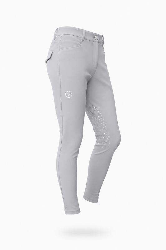 Varès Reithose Knie Grip grey