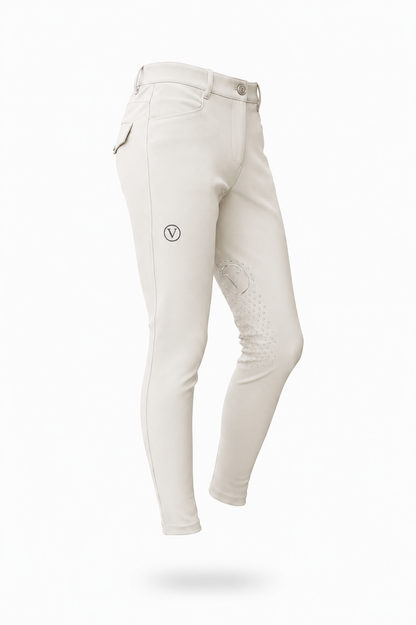 Varès Reithose Knie Grip beige